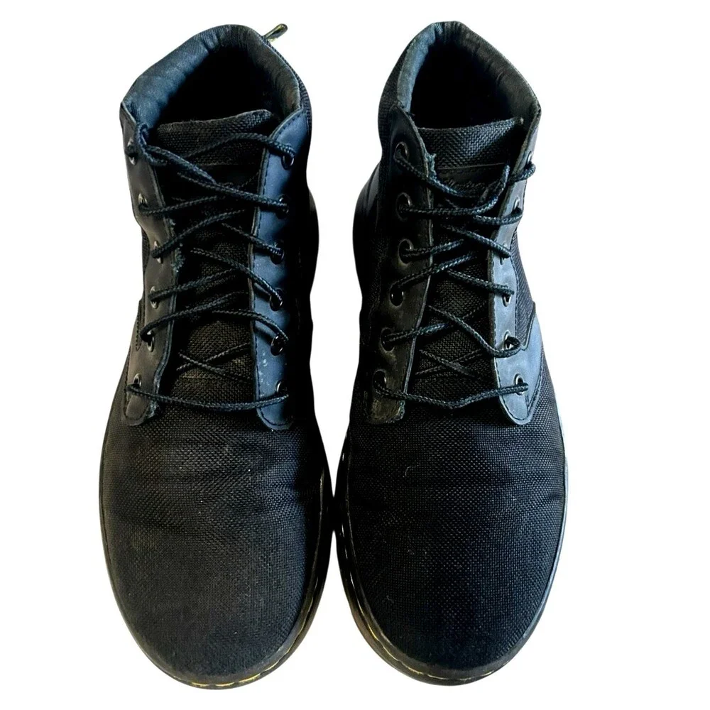 Dr. Martens Bonny Tech Utility Black Canvas Woven Chukka Boots M-7 / W-8